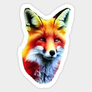 WATCHFUL FOX HEAD Sticker